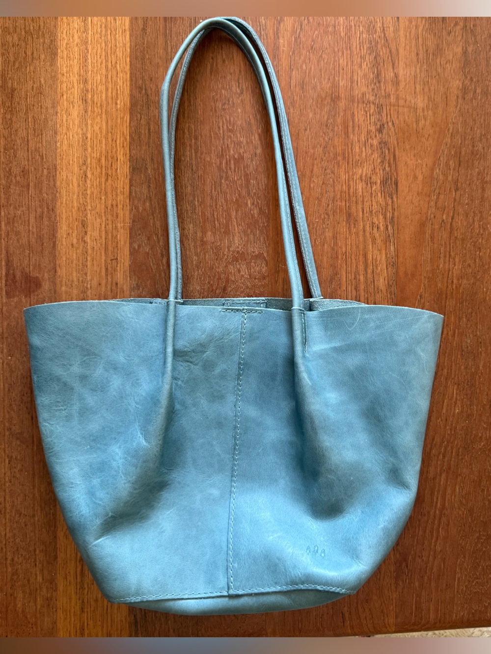 Portland Leather Teal-Green Devan Bucket Bag